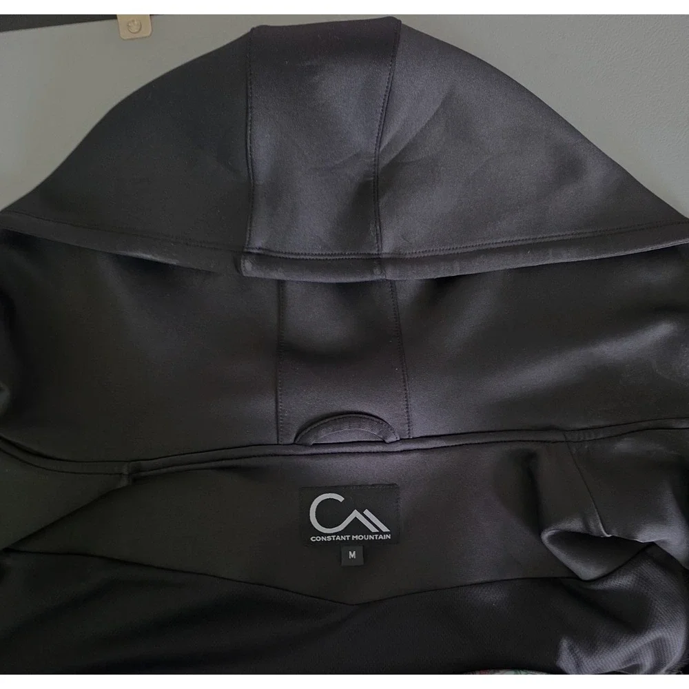 Constant Mountain Black Full Zip Hooded Jacket Performance Men's M (Unisex fit)
